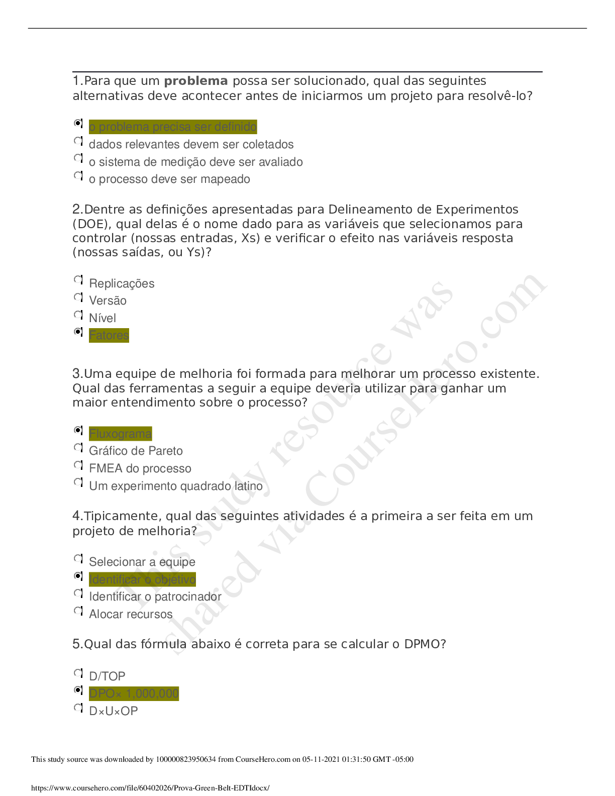 Preview image of York UK ART MISC Prova Green Belt EDTI. document