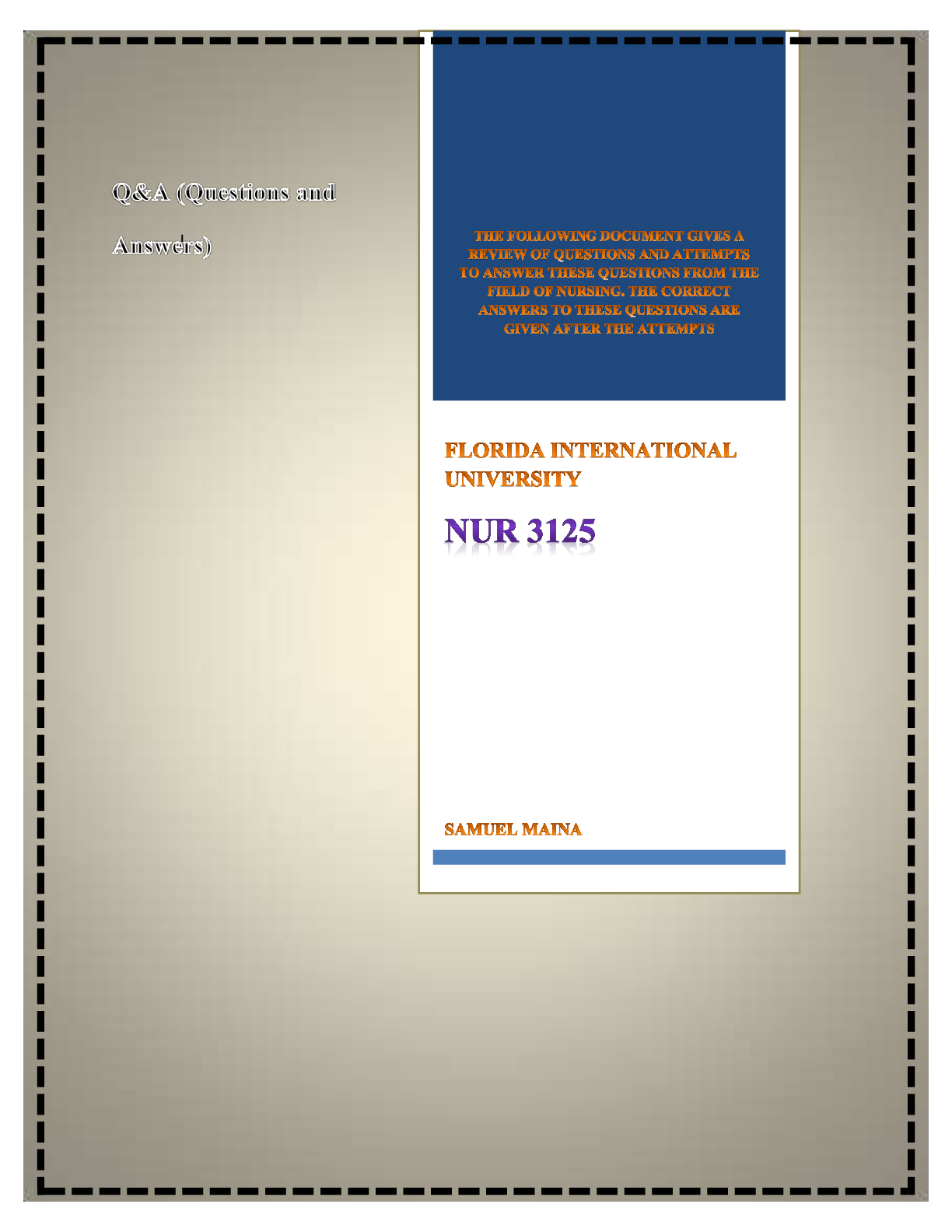 Preview image of Q&A document