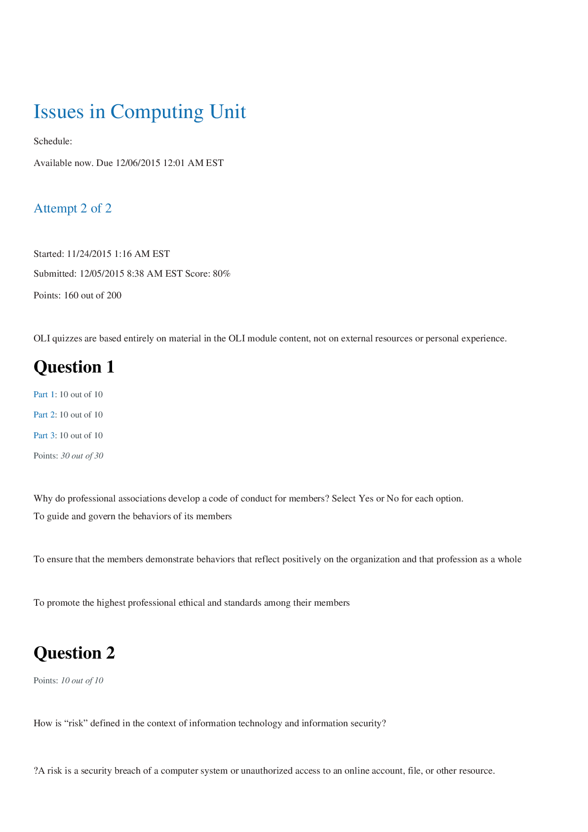 Preview image of Issues in Computing Unit | Rated A+ document
