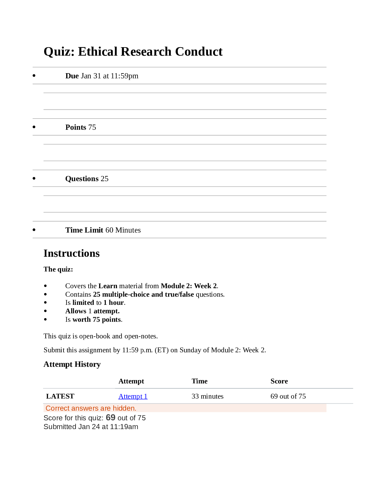 Preview of EDUC 750 Quiz (100% correct answers - Ethical Research Conduct/ Liberty University