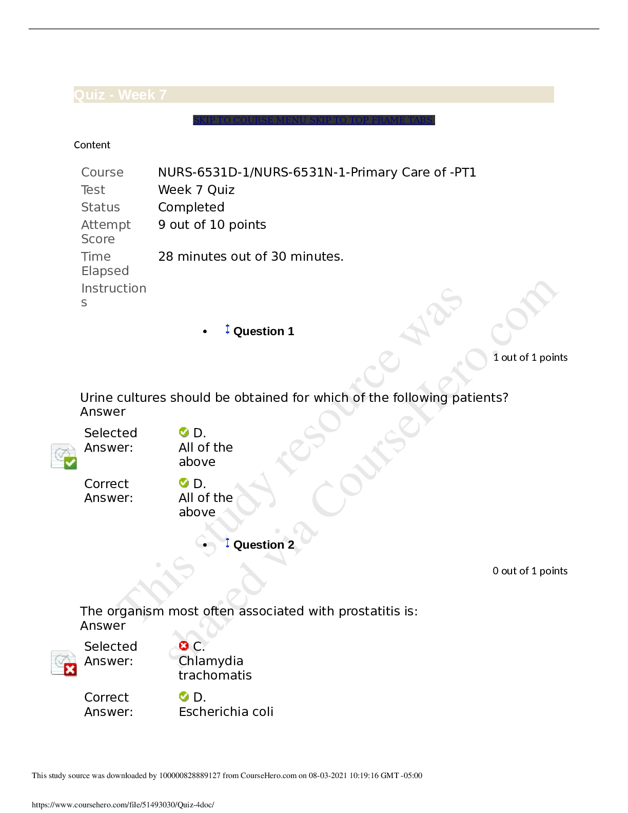 Preview image of Quiz# 4.doc document
