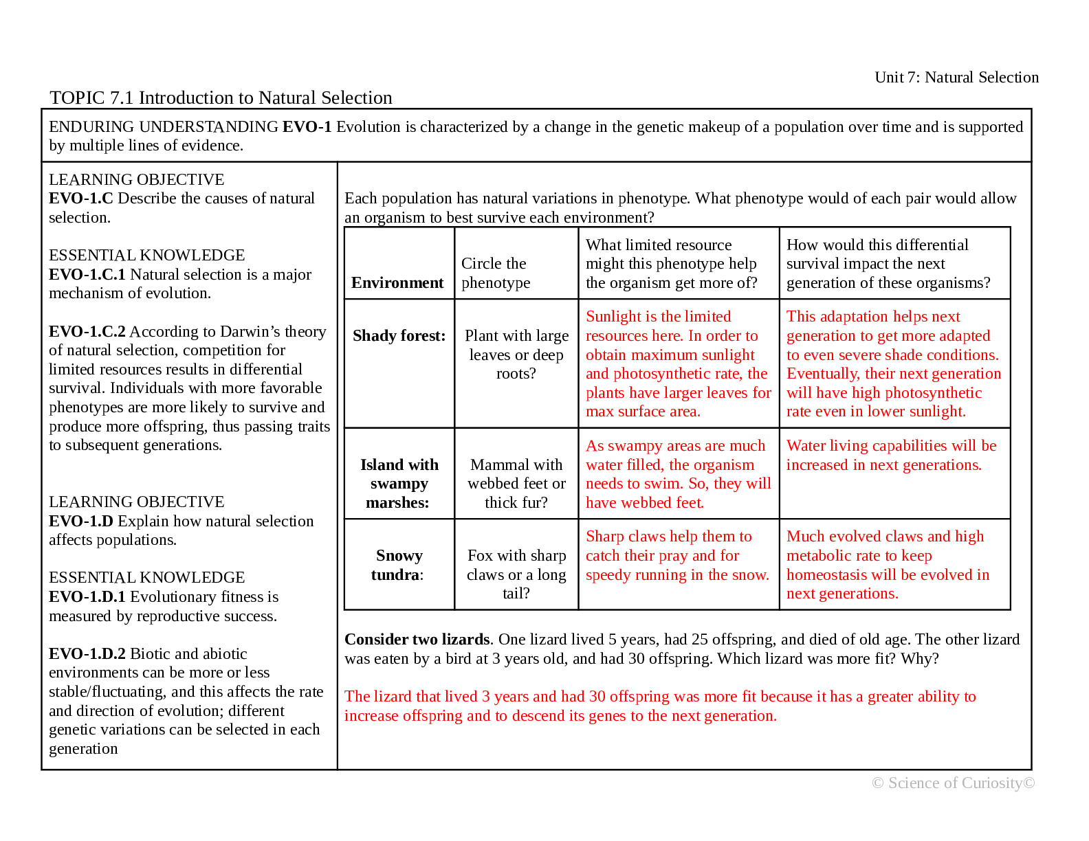 Preview image for West Valley CollegeBIO 10REVIEW - Unit 7_ Natural Selection