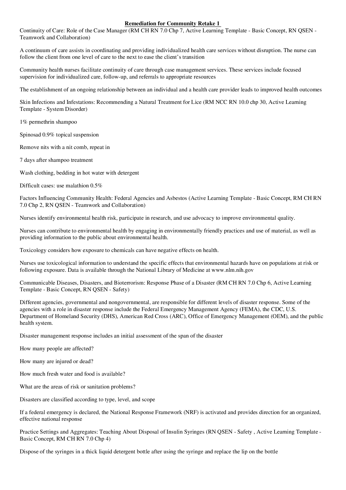 Preview image of Remediation for Community Retake document