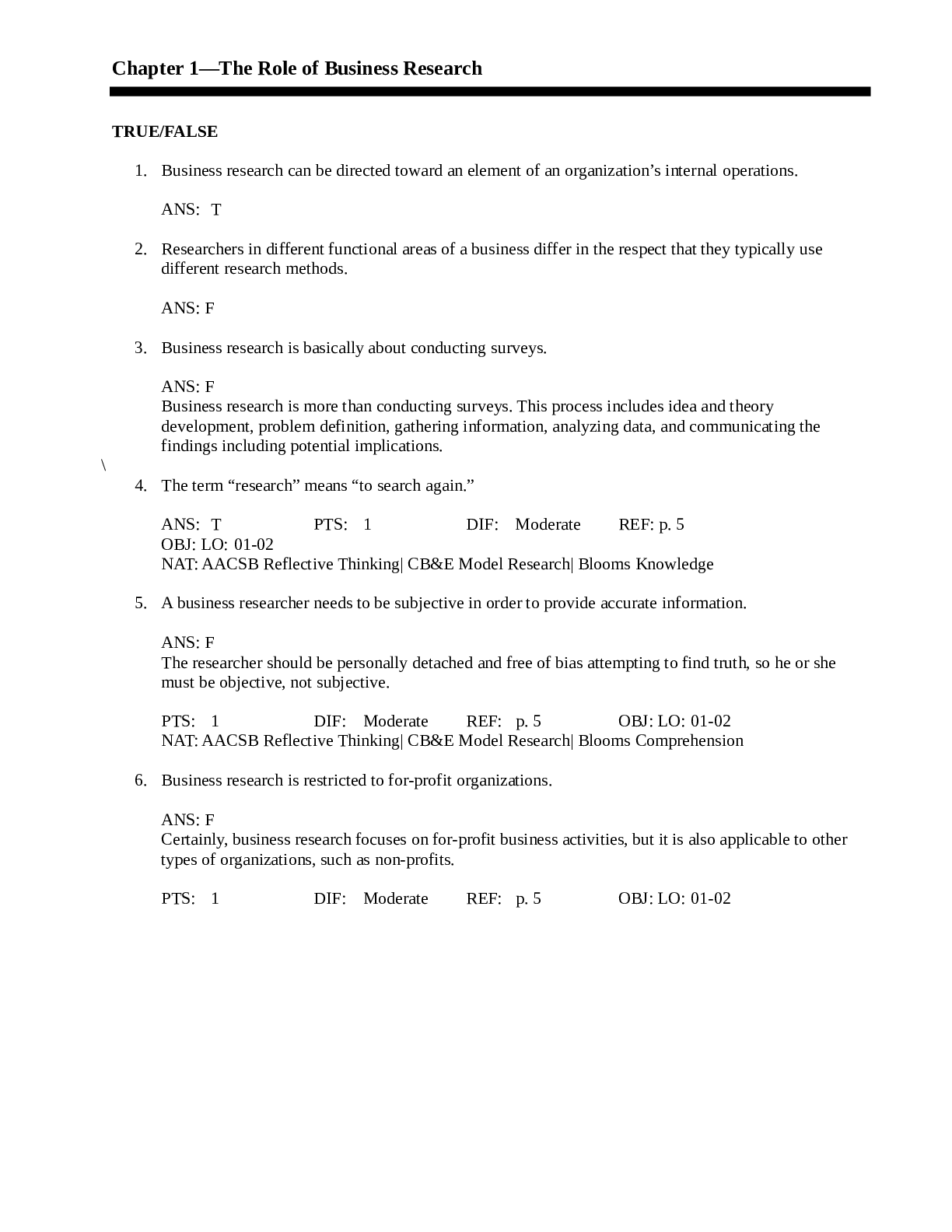 Preview image of BUS 3001 Research Methods TestBank-converted document