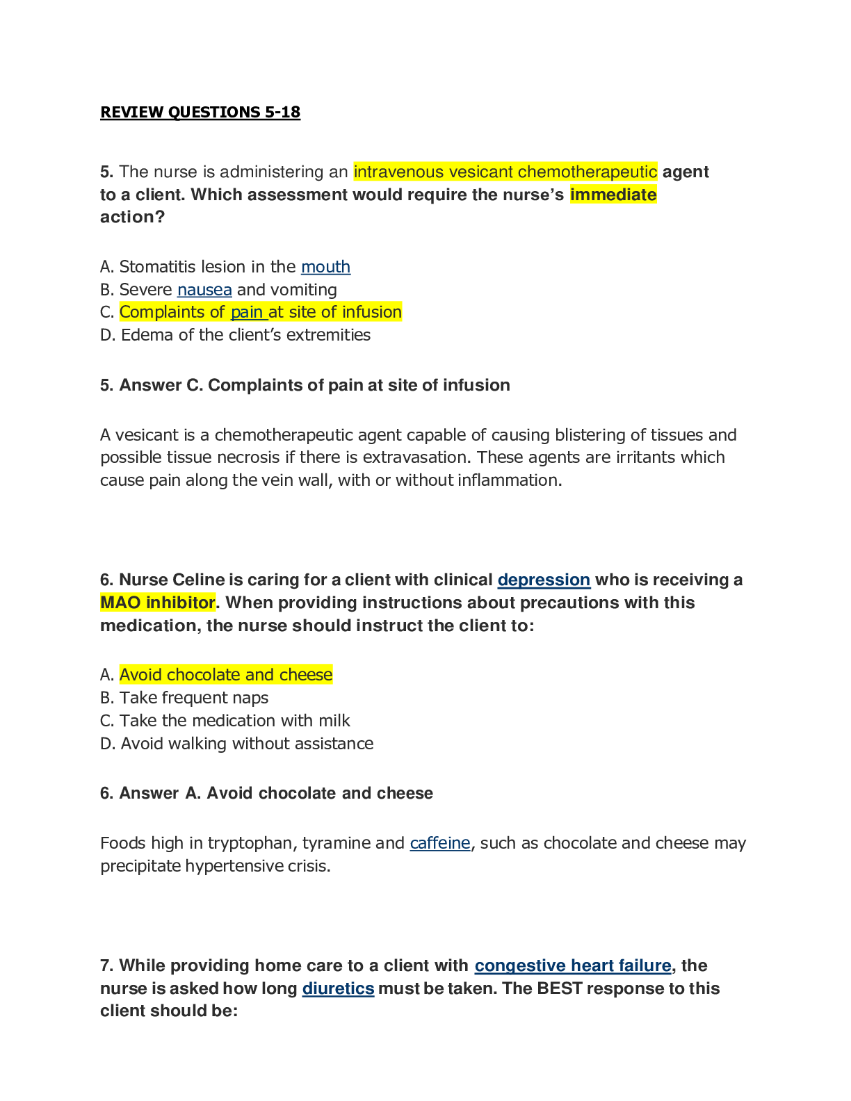 Preview image of Final Review Phram Questions document