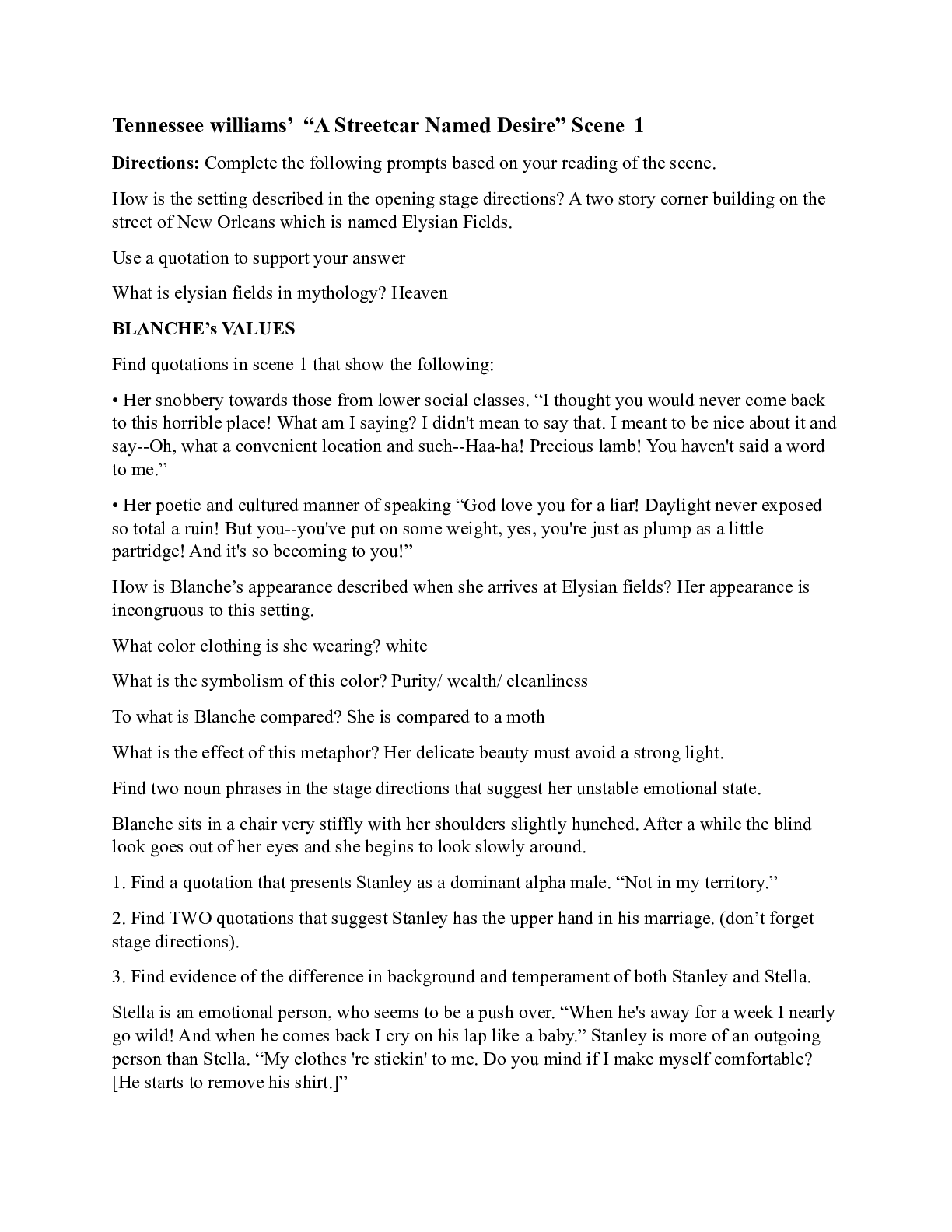 Preview of SCND Workbook.docx-Tennessee williams’ “A Streetcar Named Desire” Scene 1