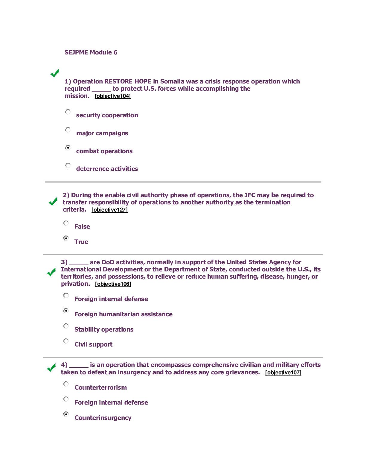 Preview image of SEJPME 2 MOD 6/SEJPME II Module 6. document