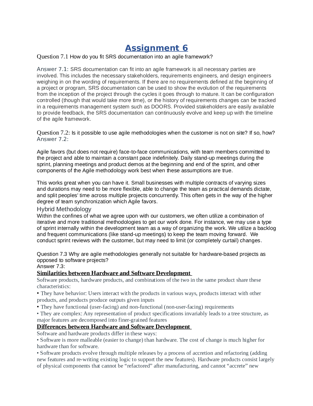 Preview image of University of Texas - SYSM 6325SYSM 6325 Assignment 6. document