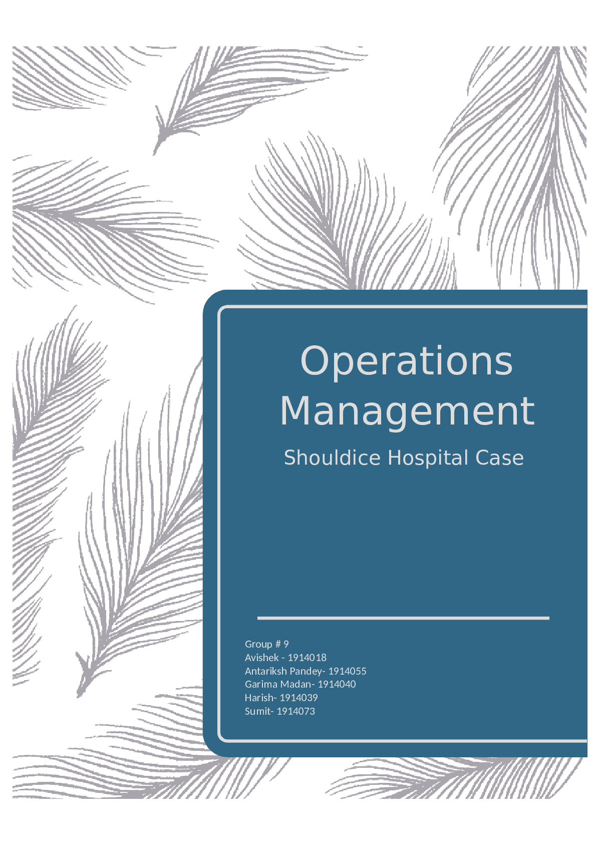 Preview image for Shouldice Hospital Case