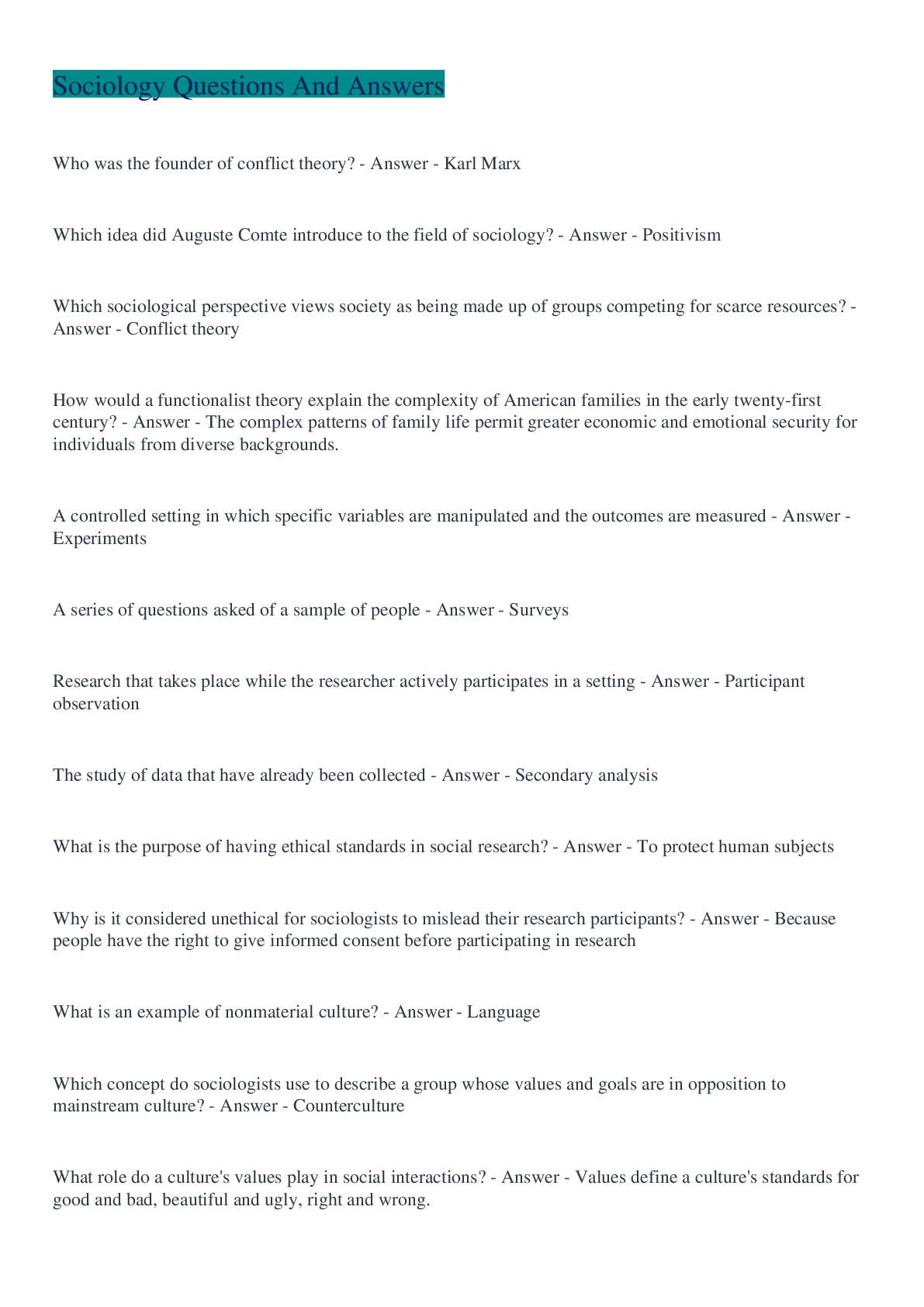 Preview image for Sociology