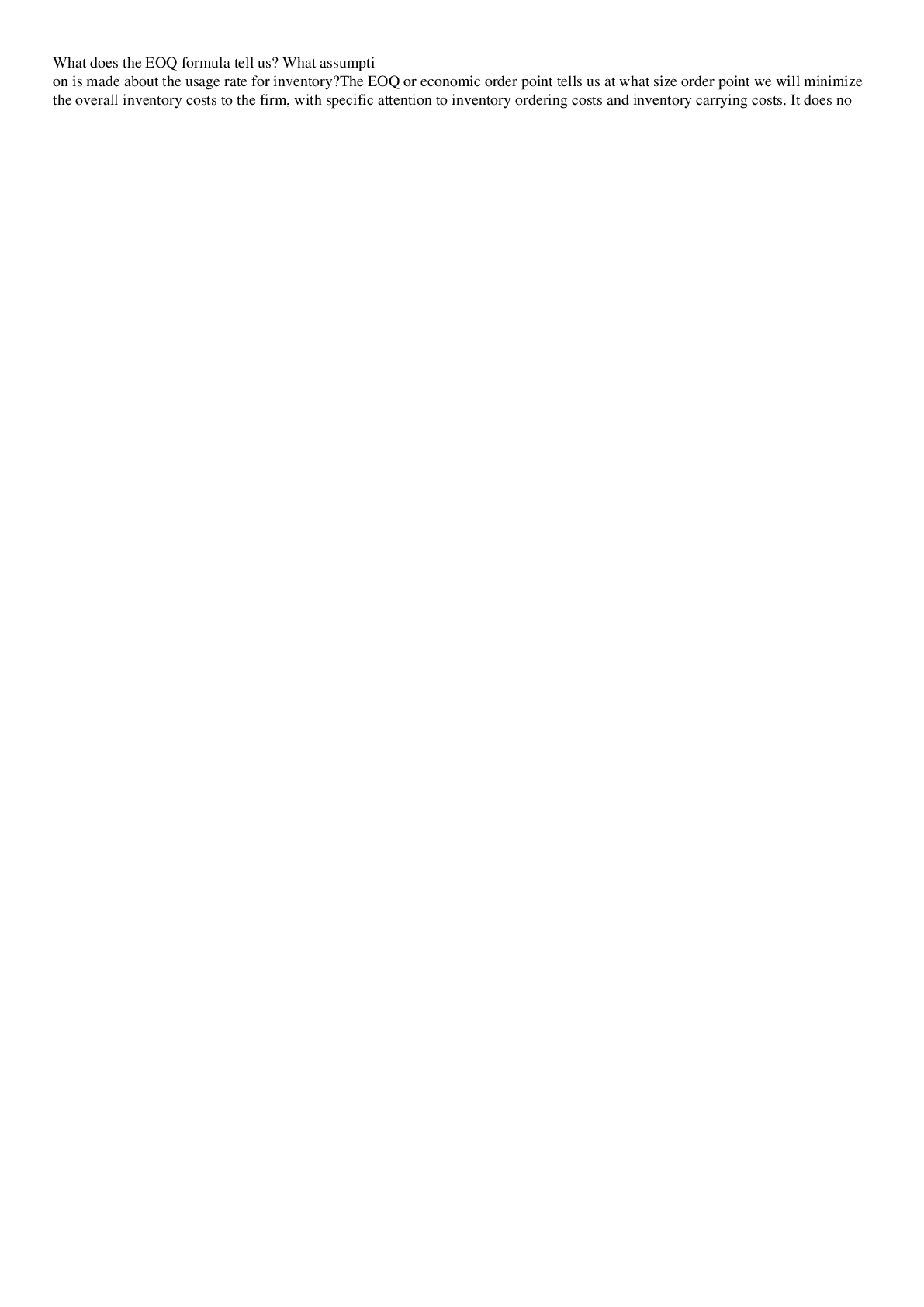 Preview image of What does the EOQ formula tell us document