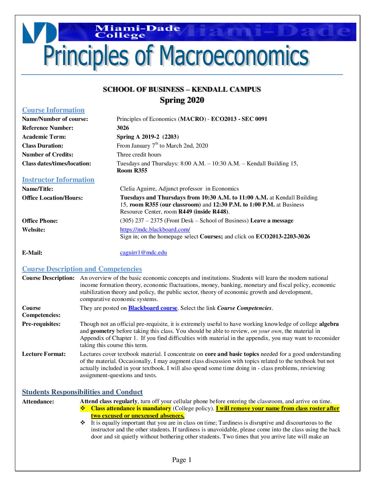 Preview image for ECO 2013 Principles of Economics (MACRO) -spring