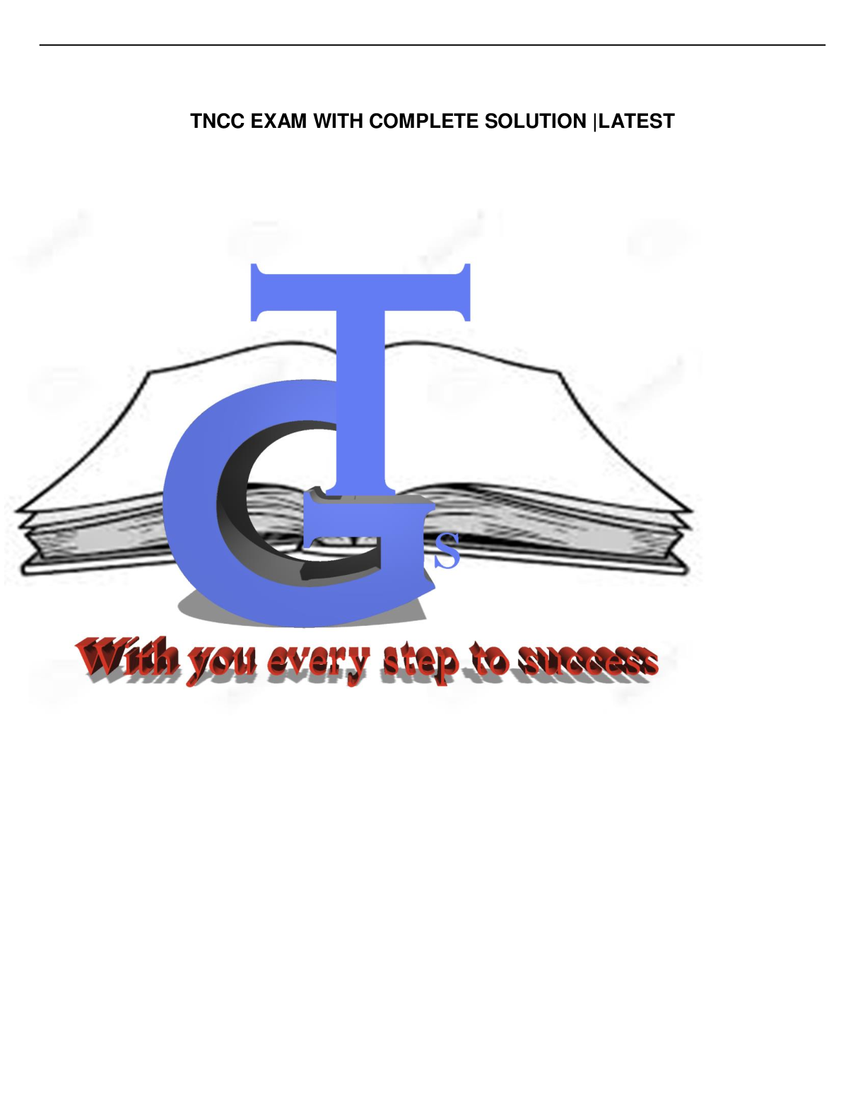 Preview image for TNCC EXAM WITH COMPLETE SOLUTION |LATEST