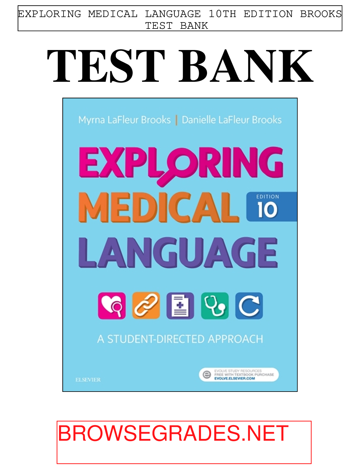Test Bank for Exploring Medical Language 10th Edition Brooks (Chapte ...