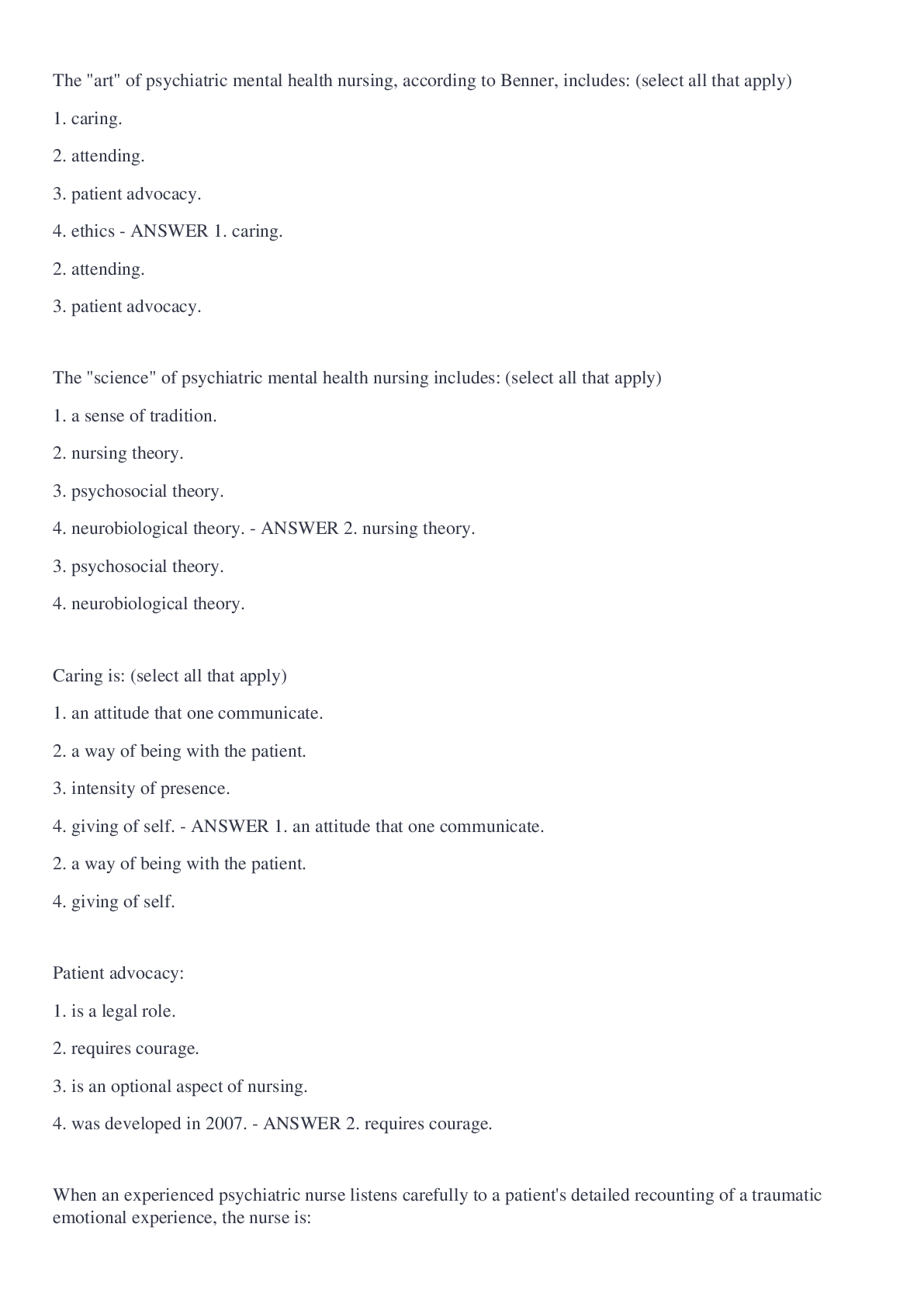 Preview image of Psychiatric Nursing Exam 1 with Complete Solution (2022) document