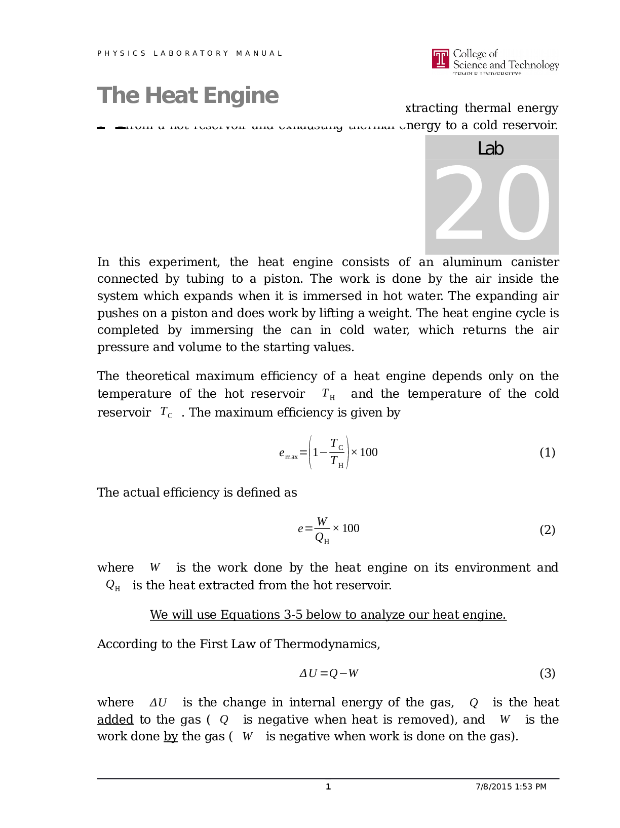 Preview image of The Heat Engine Lab DOWNLOAD TO GET A+ document