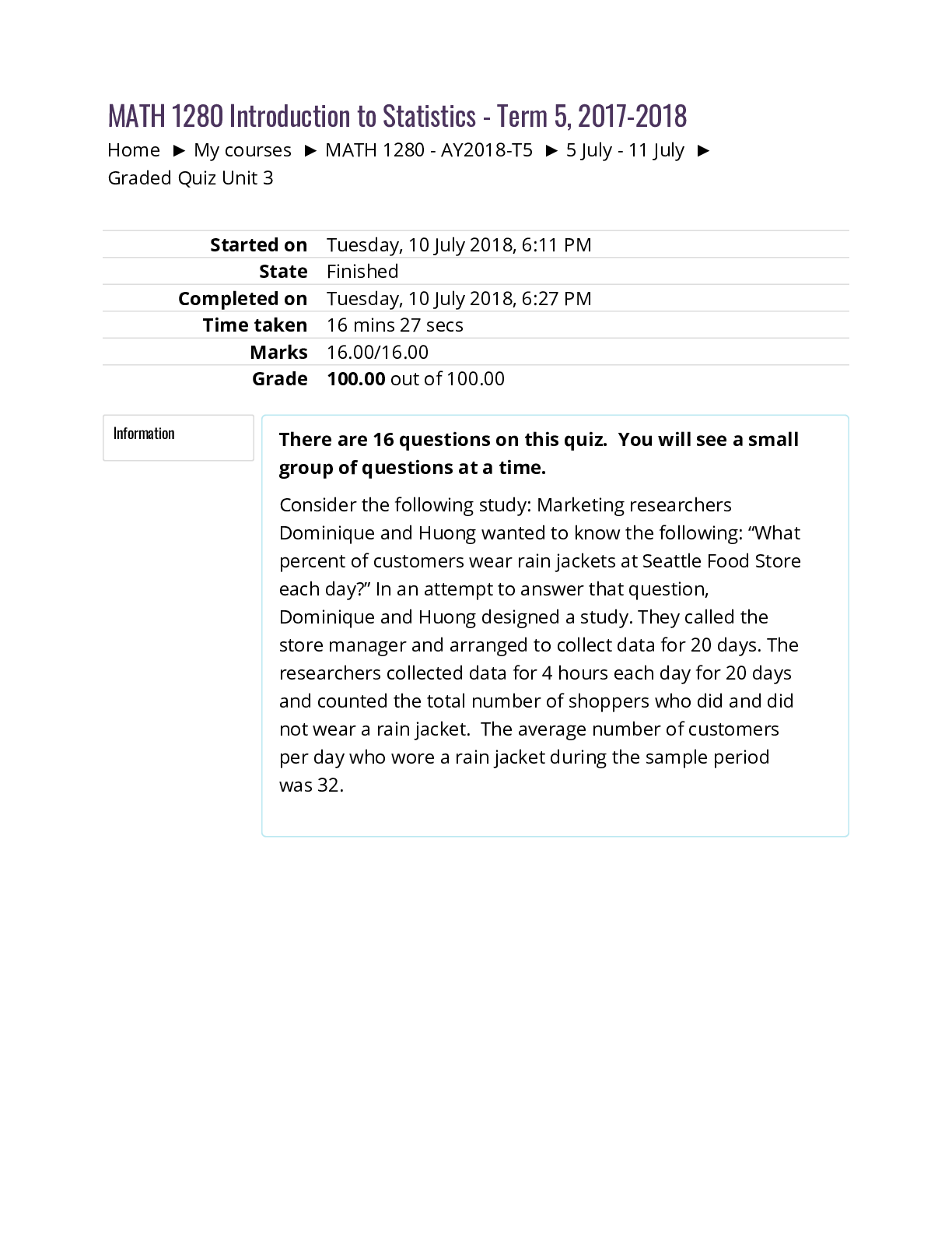 Preview of University of the PeopleMATH 1280Unit 3 Graded-Quiz