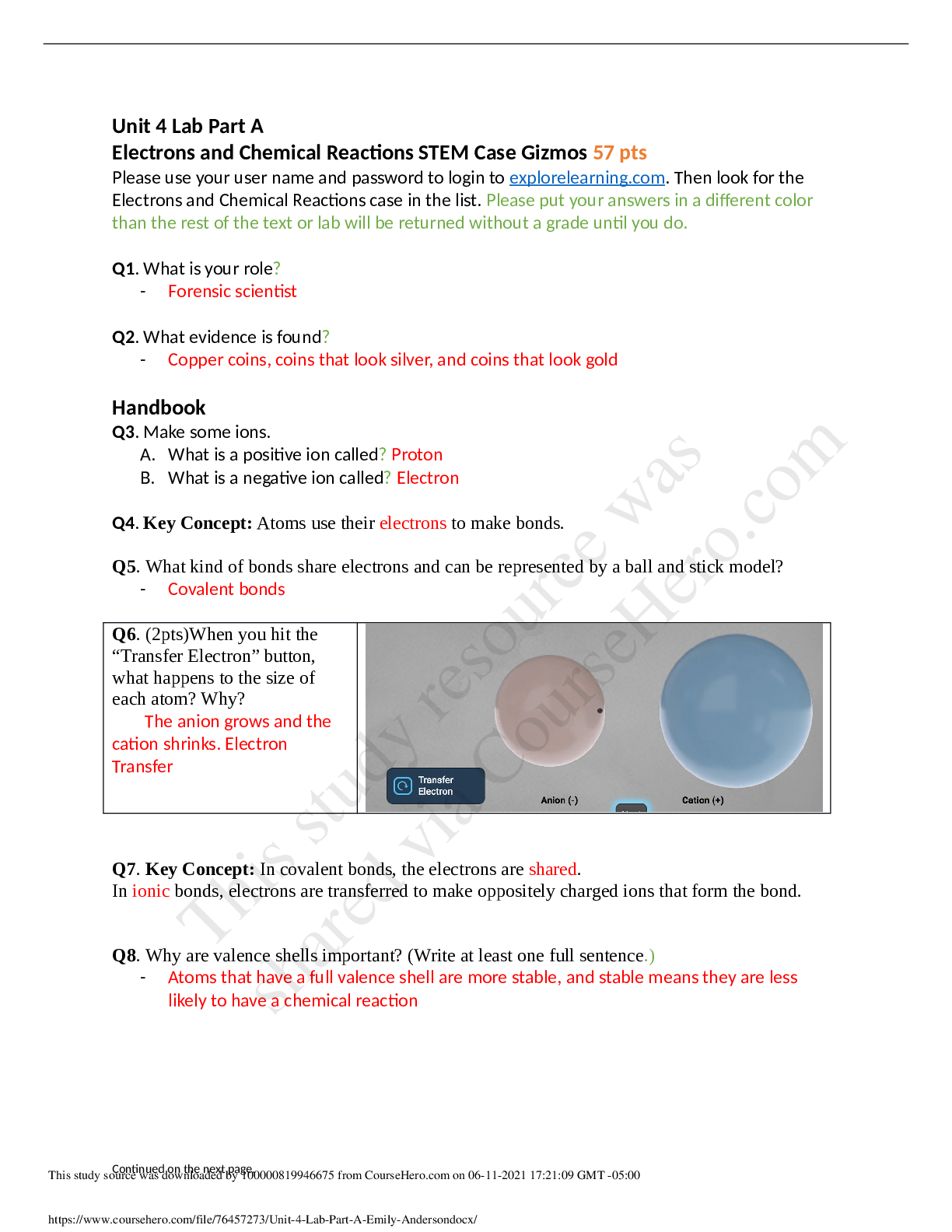 Preview image for Electrons and Chemical Reactions STEM Case Gizmos
