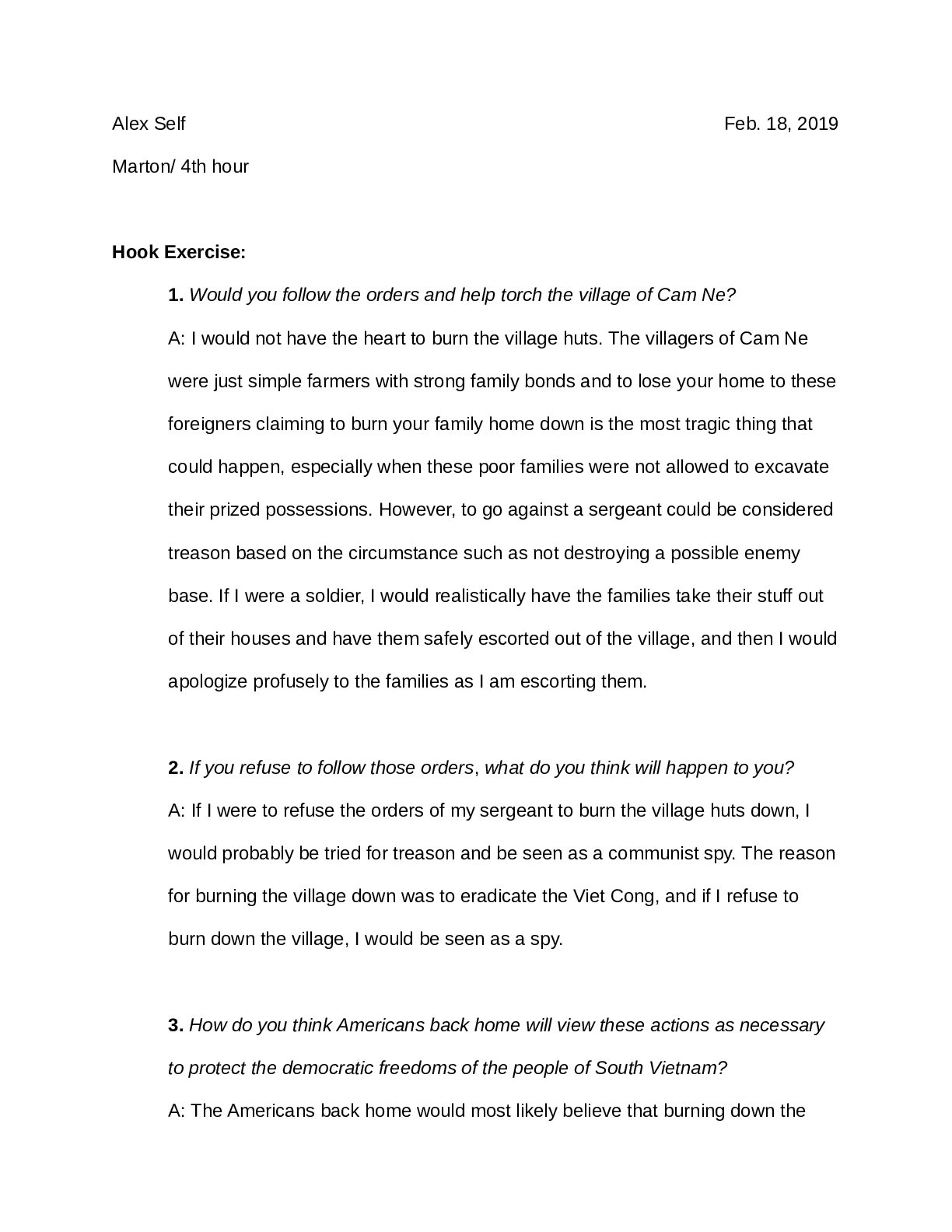 Preview image of Vietnam DBQ- Alex Self document