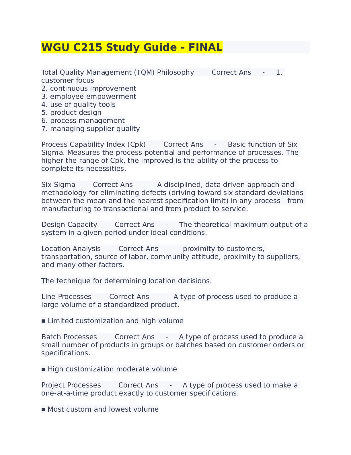 Preview image for WGU C215 FINAL Exam Study Guide