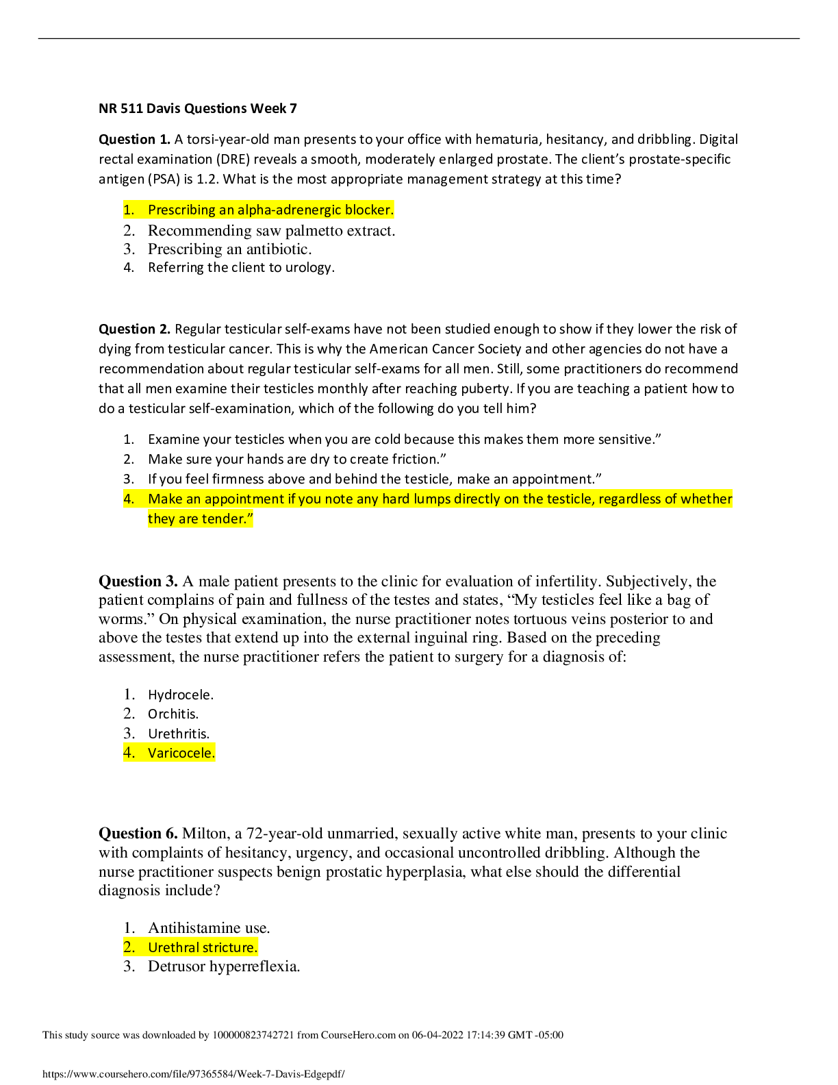 Preview image for NR 511 Davis Questions Week 7