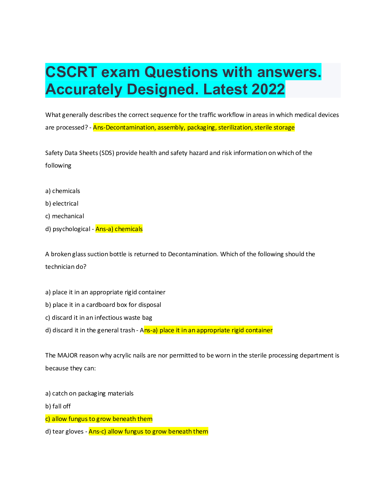 CSCRT exam Questions with answers. Accurately Designed. Latest 2022 ...