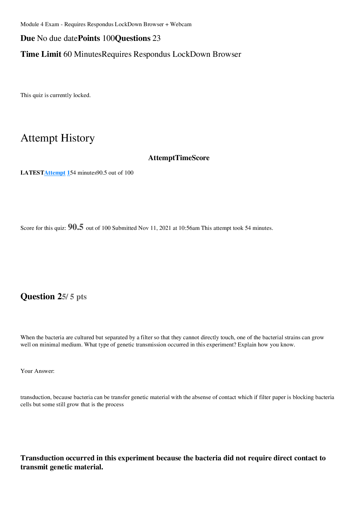 Preview image for BIOD210 Module 4 Exam Genetics - Portage Learning