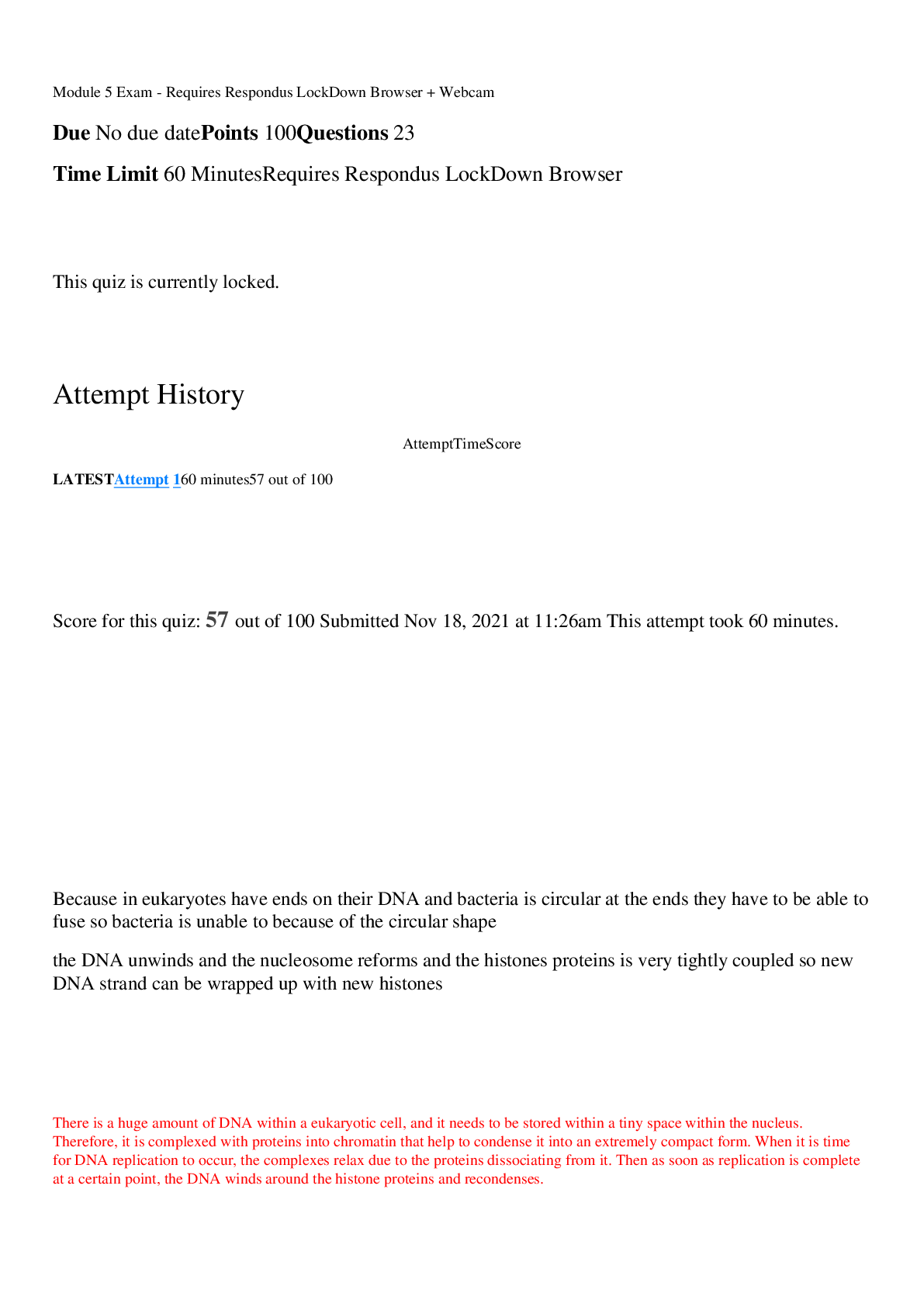 Preview image for BIOD 210 Module 5 Exam Genetics - Portage Learning