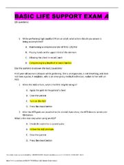 Preview of Basic Life Support Exam A+