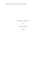 Preview of Human Resource Development: Performance paradigm