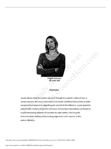 Preview page 1 of Case Study Assignment-Pharm case study 2020-2021