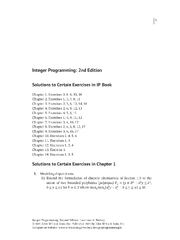 Preview of Integer Programming: 2nd Edition by Wolsey, Laurence | Solutions to Certain Exercises in IP Book