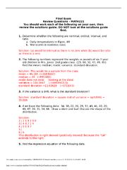 Preview of MATH 221 Final Exam study guide solutions | Highly Rated Paper | Download To Score An A+