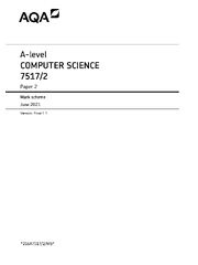 Preview of AQA A-level Systems, Programing &amp; Algorithms 7517/2 Paper 2 Mark scheme June 2021 Version: Final 1.1