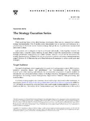 Preview of Case Solutions/ Notes for STRATEGY EXECUTION MODULE 2 BUILDING A SUCCESSFUL STRATEGY by Robert L. Simons
