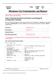 Preview page 1 of COMP 230 Week 1 Lab: Windows CLI Commands Lab Report (GRADED)