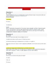 Preview of Advanced Pathophysiology Complete Practice Questions and Answers 2020