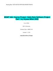 Preview of MGMT 404- Course Project: Getta Byte Software Project Part 1 by Alyssa Miller-2020