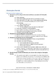 Preview of Christopher Parrish Documentation Assignments; questions and answers, complete solution.