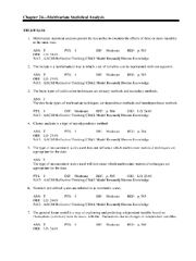 Preview of Chapter 24—Multivariate Statistical Analysis. All ANswers