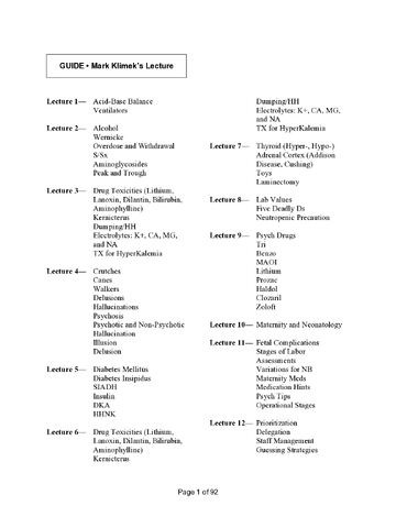 Preview page 1 of Mark Klimek notes Basic Pharmacy Skills & Appl (Drake University)