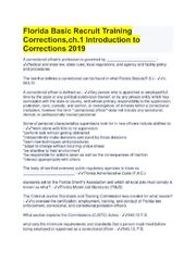 Preview of Florida Basic Recruit Training Corrections,ch.1 Introduction to Corrections 2019