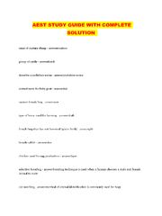 Preview page 1 of AEST STUDY GUIDE WITH COMPLETE SOLUTION