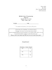 Preview of EE236A Linear Programming Midterm