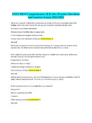 Preview of EXIT HESI Comprehensive B Evolve Practice Questions and Answers Latest 2022/2023