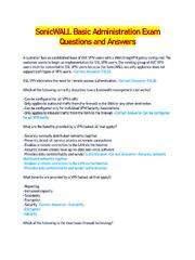 Preview page 1 of SonicWALL Basic Administration Exam Questions and Answers