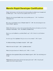 Preview page 1 of Mendix Rapid Developer Certification | 50 Questions with 100% Correct Answers | Updated & Verified