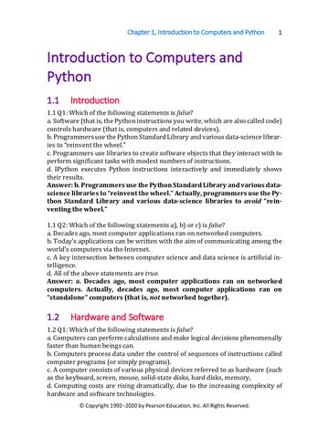 Preview page 1 of Intro to Python for Computer Science and Data Science, Learning to Program with AI, Big Data and The Cloud, 1st Edition
