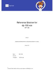 Preview of Reference Solution for dp-100.vce DP-100: Designing and Implementing a Data Science Solution on Azure Version 5.0 Score: 800/1000.