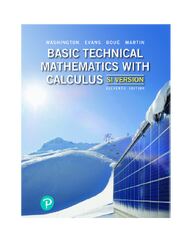 Preview of [Test Bank] for Basic Technical Mathematics with Calculus, SI Version, 11th edition By Allyn J. Washington, Richard Evans, Michelle Boué, Elizabeth Fabbroni Martin